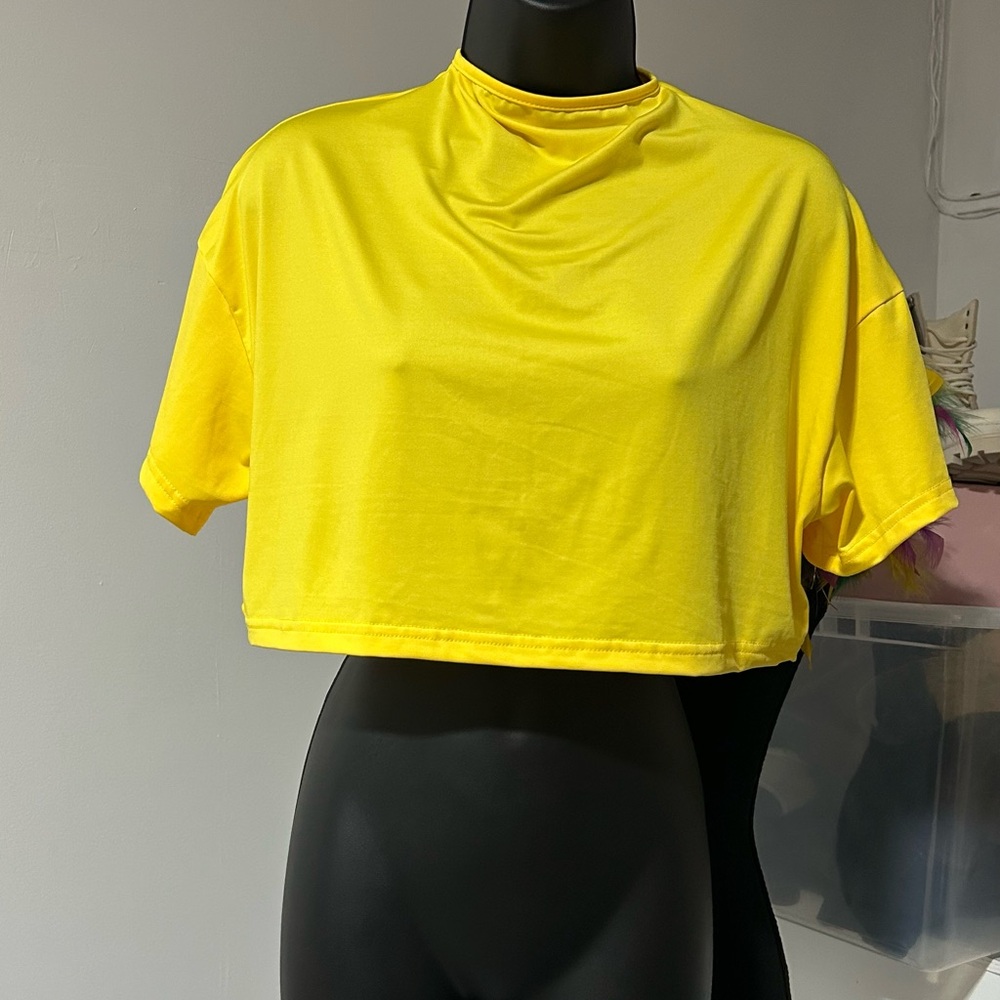 Unlisted Click for Auction Alert *  Yellow Women's Crop Top - SHEIN